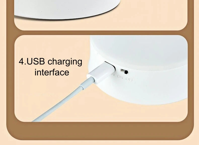 LED Night Light Dimmable Rechargeable/Plug-in Desktop Bedroom Bedside Lighting Decorative Touchscreen Reading RGB Desk Lamp