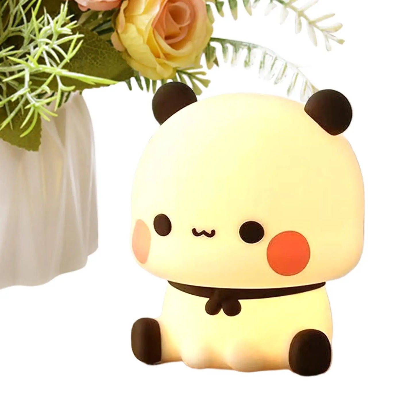 Cute Night Light LED Novelty Animal Night Lamp Silicone Rechargeable Decorative Nightlight For Living Room Decoration