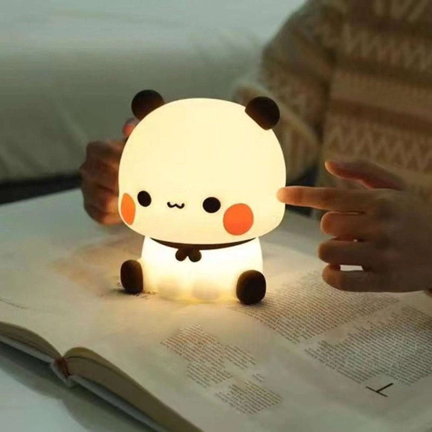 Cute Night Light LED Novelty Animal Night Lamp Silicone Rechargeable Decorative Nightlight For Living Room Decoration
