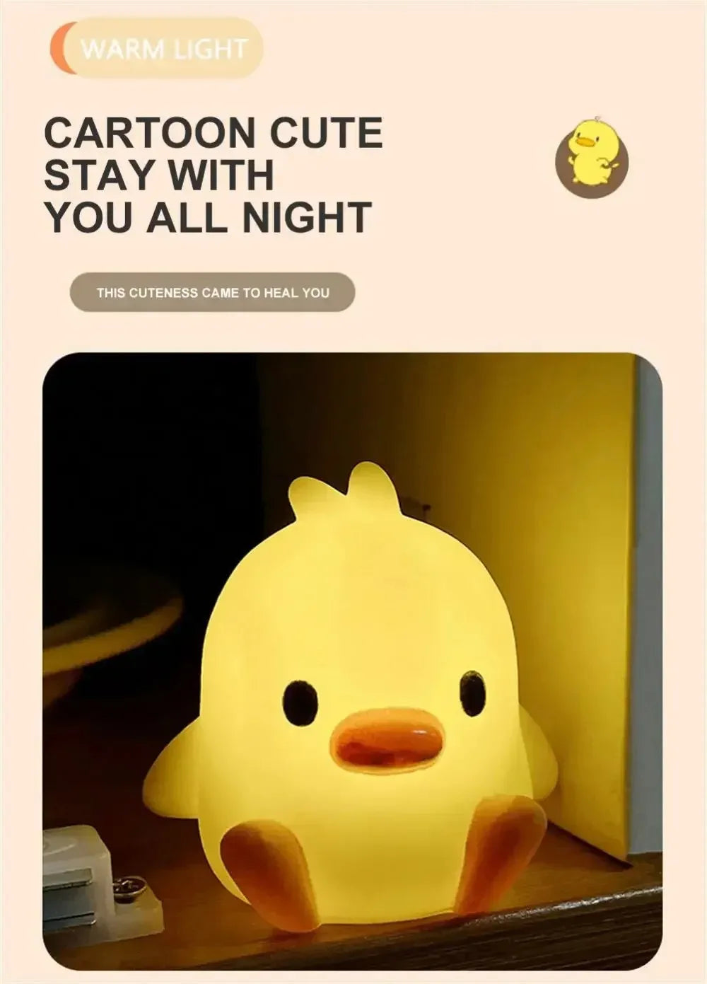 Cute Duck Night Lamps animal Nightlights Desktop Ornament Decorative Table Lights for Bedroom Bedside Sleeping Lamp