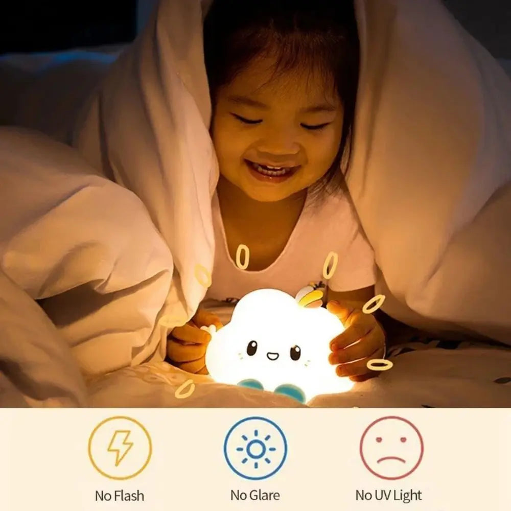 Cute Cloud Night Light Home Decoration Cartoon Creative Table Lamp Portable Mini Bedside Lamp Children Baby