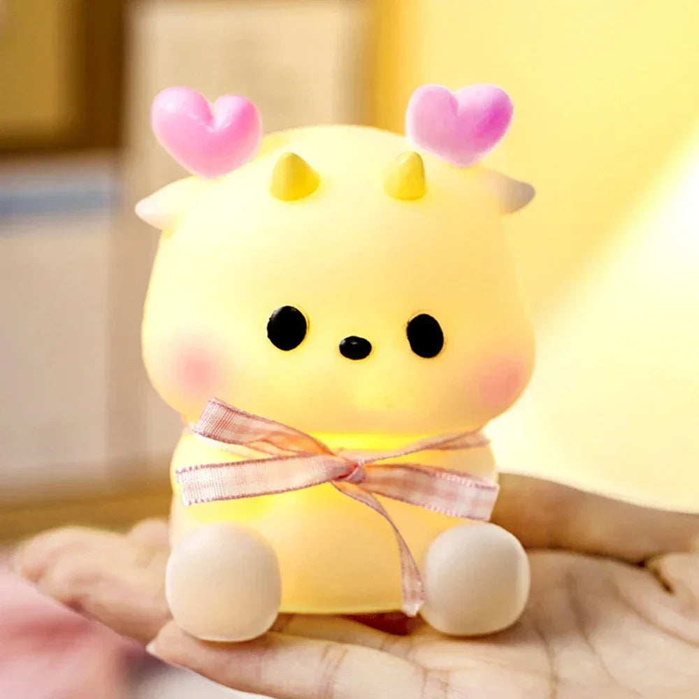 Animated Animal Night Light with Soft Glow, Ideal Christmas Gift, Beaulct