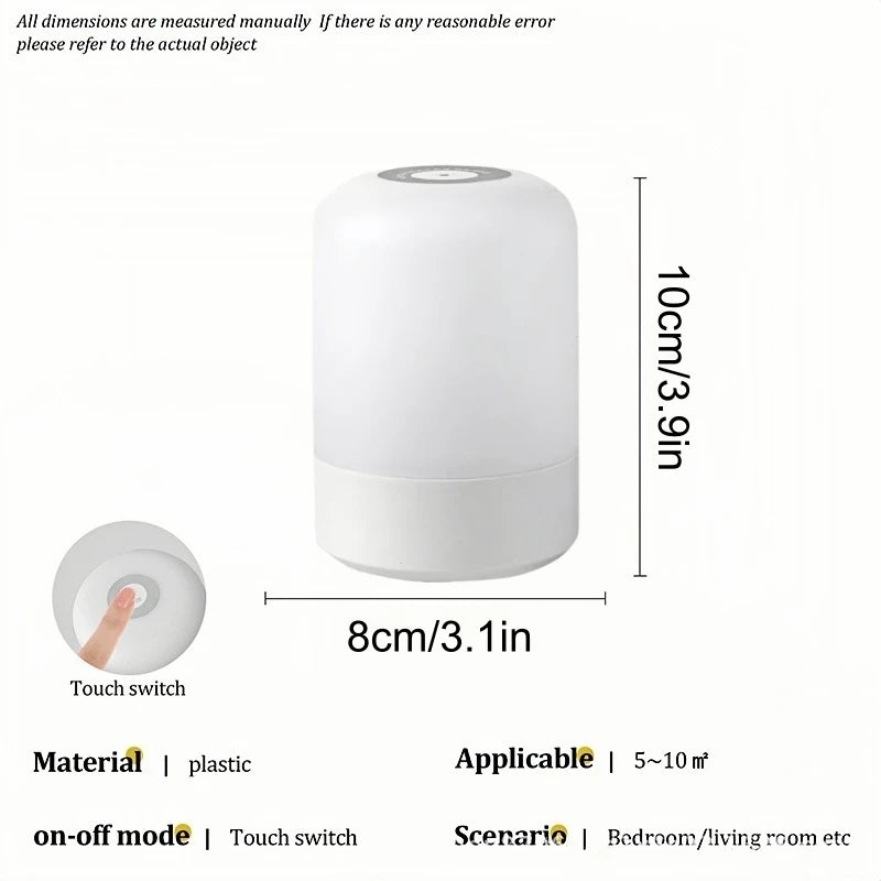 LED Night Light Dimmable Rechargeable/Plug-in Desktop Bedroom Bedside Lighting Decorative Touchscreen Reading RGB Desk Lamp