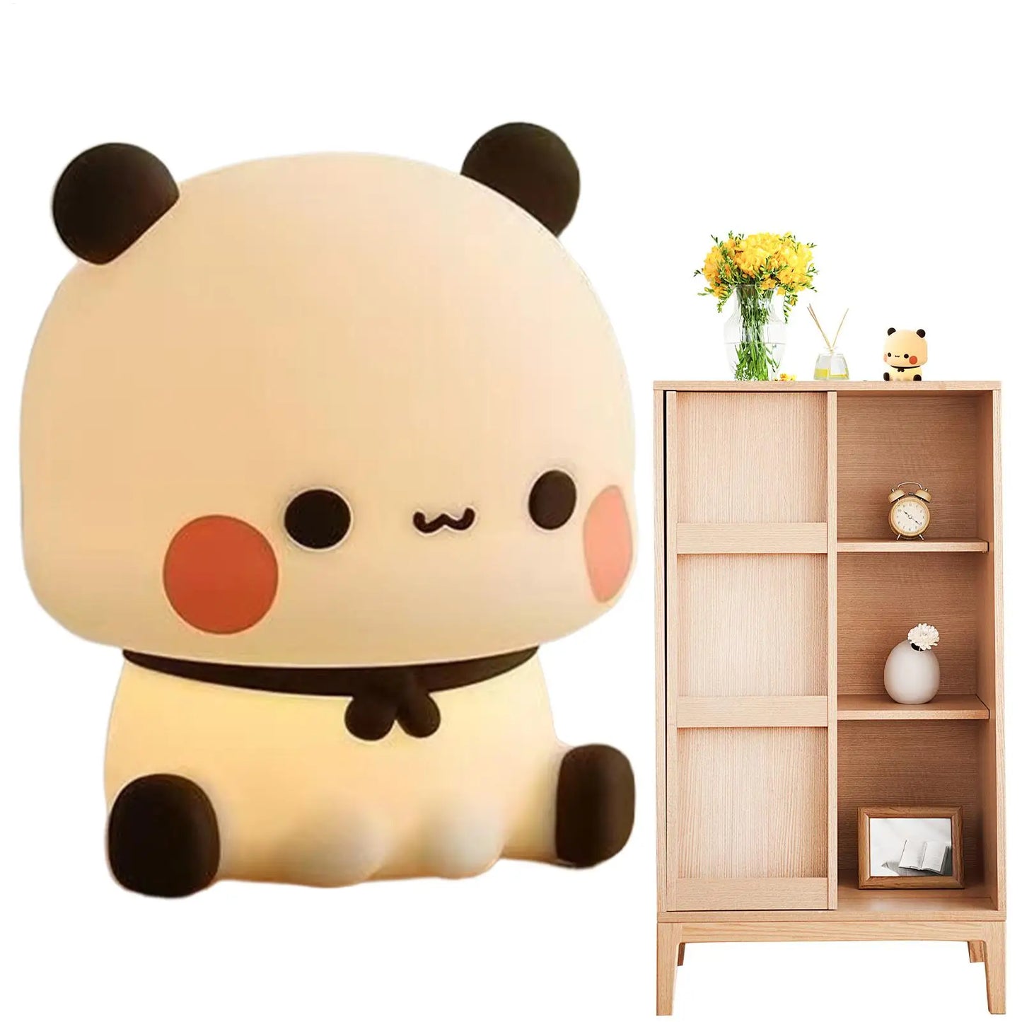 Cute Night Light LED Novelty Animal Night Lamp Silicone Rechargeable Decorative Nightlight For Living Room Decoration