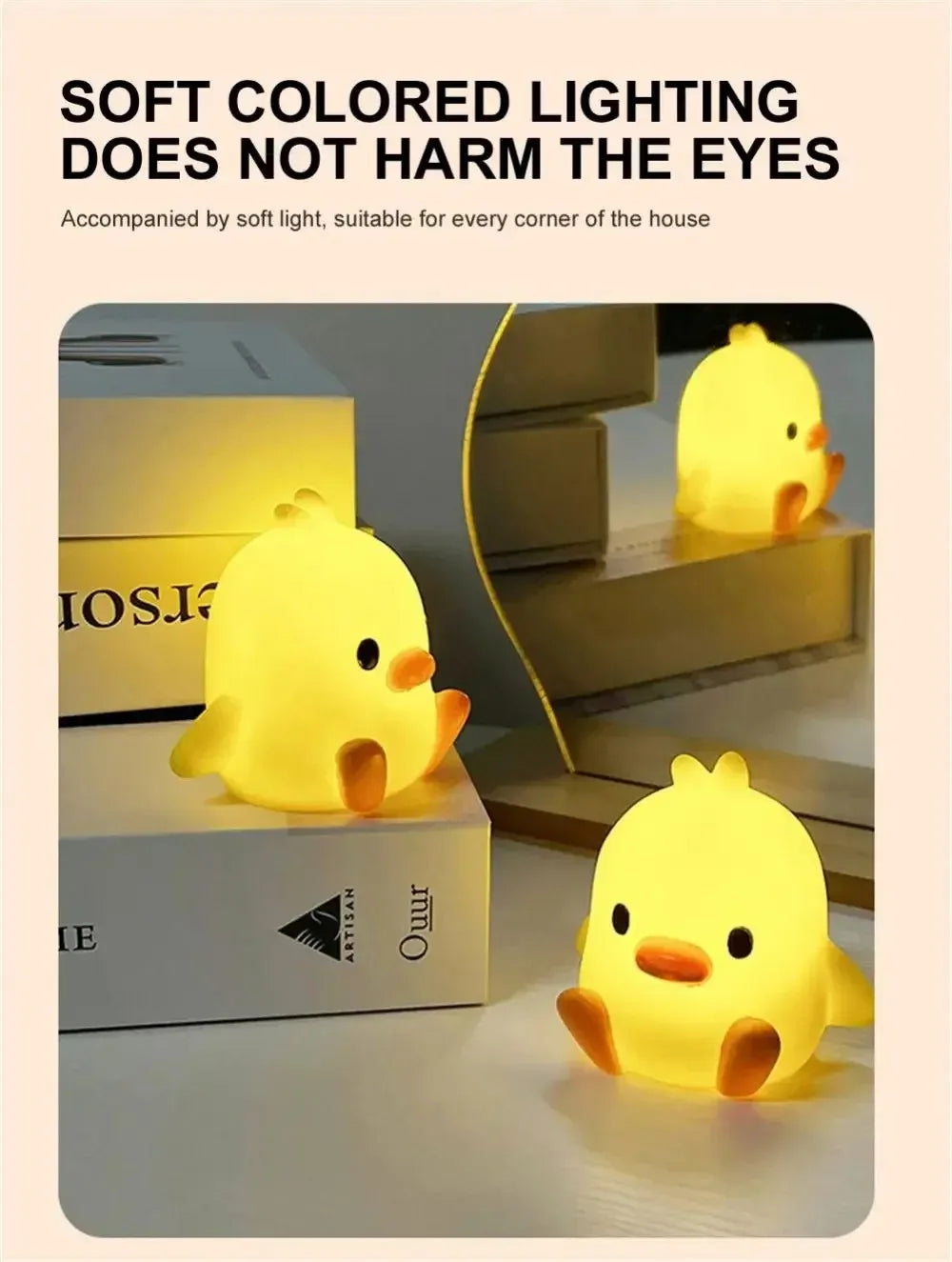 Cute Duck Night Lamps animal Nightlights Desktop Ornament Decorative Table Lights for Bedroom Bedside Sleeping Lamp