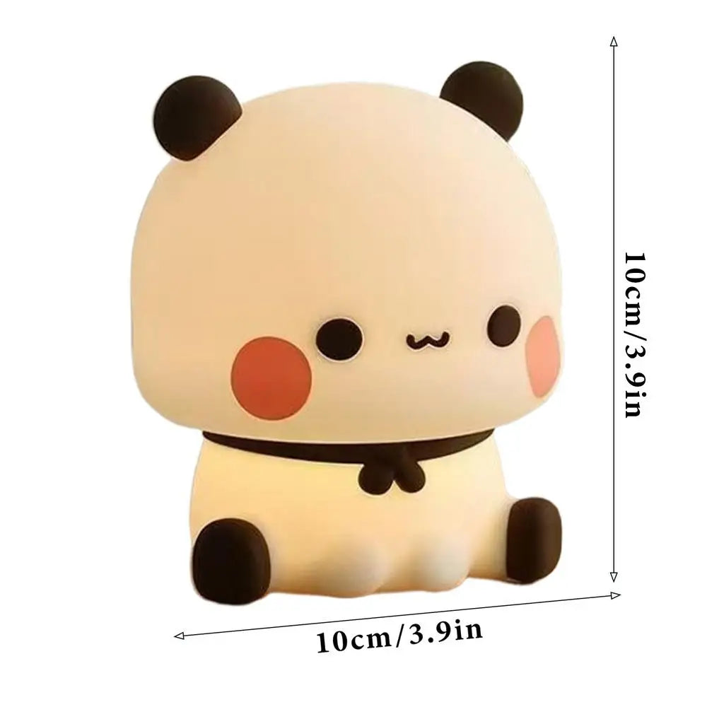 Cute Night Light LED Novelty Animal Night Lamp Silicone Rechargeable Decorative Nightlight For Living Room Decoration