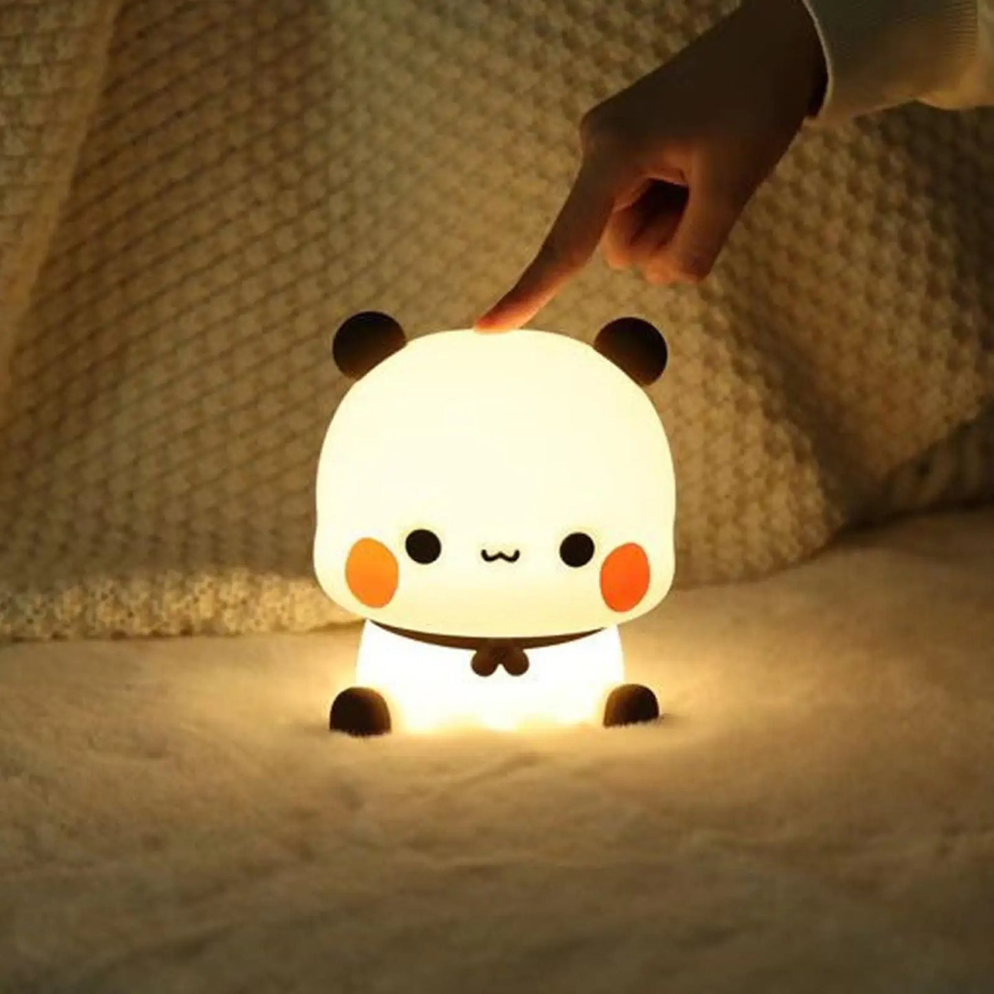 Cute Night Light LED Novelty Animal Night Lamp Silicone Rechargeable Decorative Nightlight For Living Room Decoration